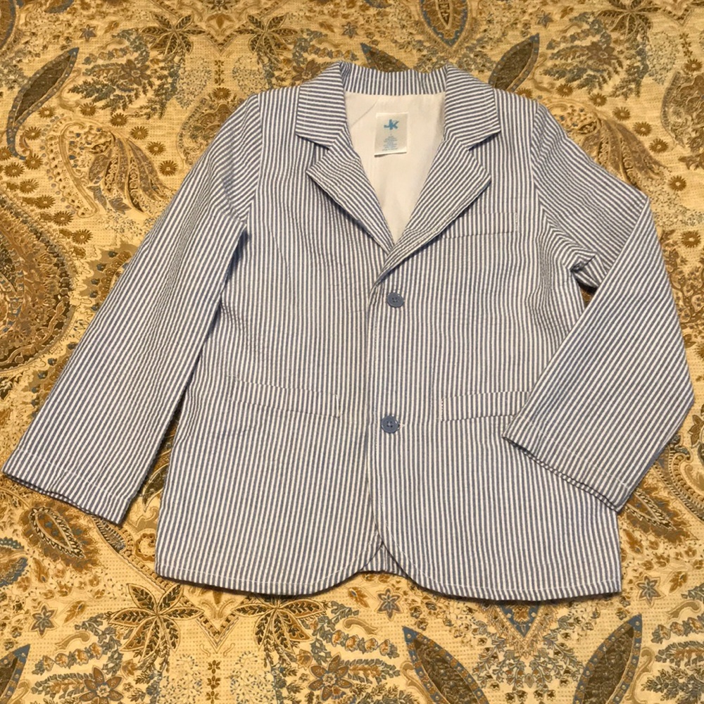 J. Khaki Seersucker Jacket